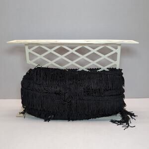 20+ Yards Black Sewing Chainette Tassel Fringe Trim 2'' Wide 100% Rayon Dance